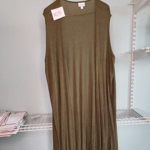 LulaRoe - Joy Vest - Large - Olive  Green